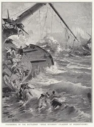 Untergang des Schlachtschiffs Kniaz Suvaroff, Flaggschiff von Rojdestvensky